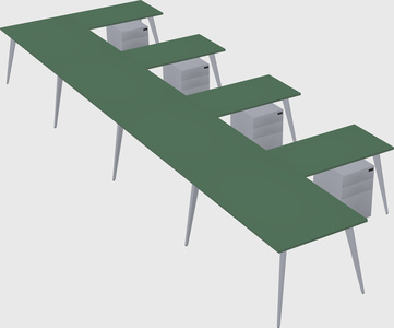 Modern l-shaped office desk
