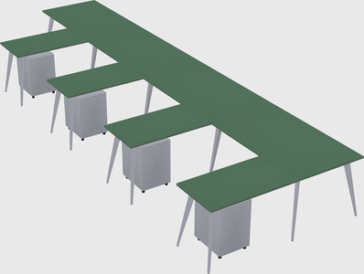 Modern l-shaped office desk