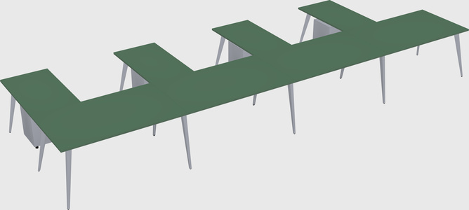 Modern l-shaped office desk