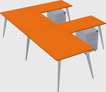 Modern l-shaped office desk