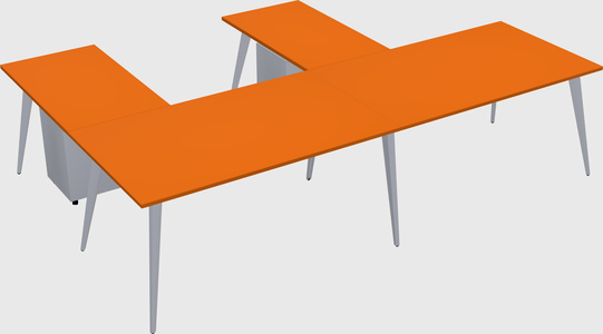 Modern l-shaped office desk