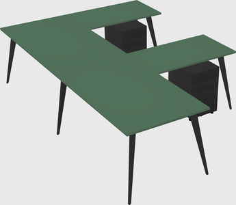 Modern l-shaped office desk