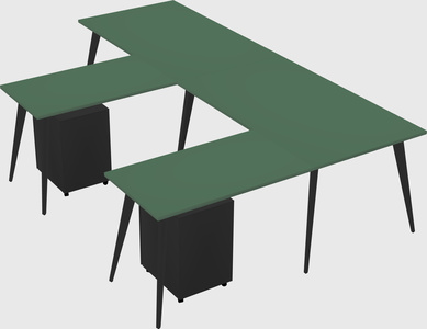 Modern l-shaped office desk