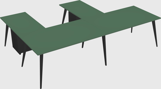 Modern l-shaped office desk