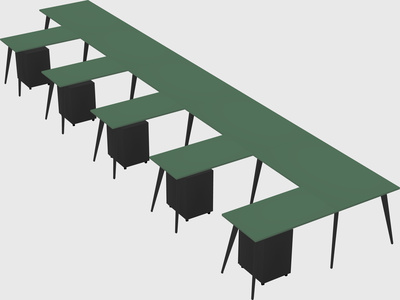 Modern l-shaped office desk