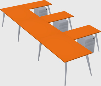 Modern l-shaped office desk