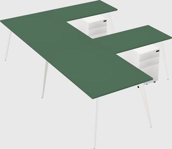 Modern l-shaped office desk