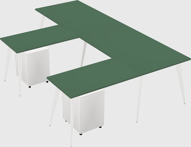 Modern l-shaped office desk