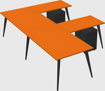 Modern l-shaped office desk