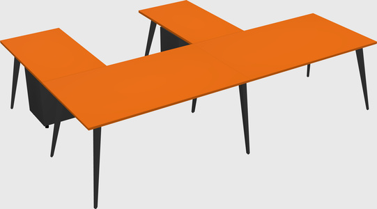 Modern l-shaped office desk