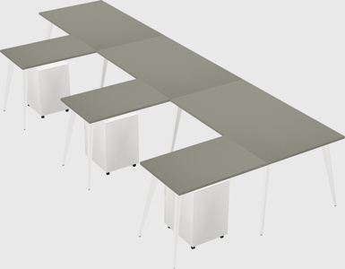 Modern l-shaped office desk