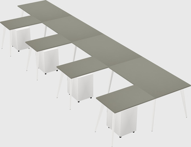 Modern l-shaped office desk