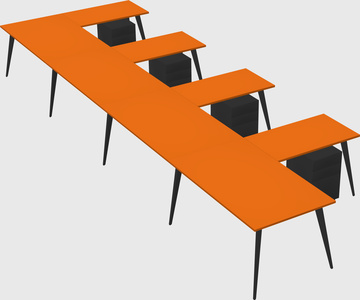 Modern l-shaped office desk