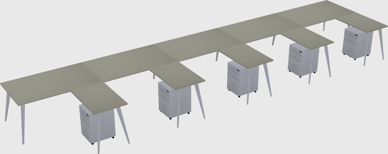 Modern L-shaped Office Desk