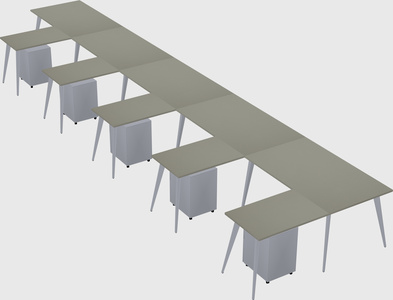 Modern l-shaped office desk