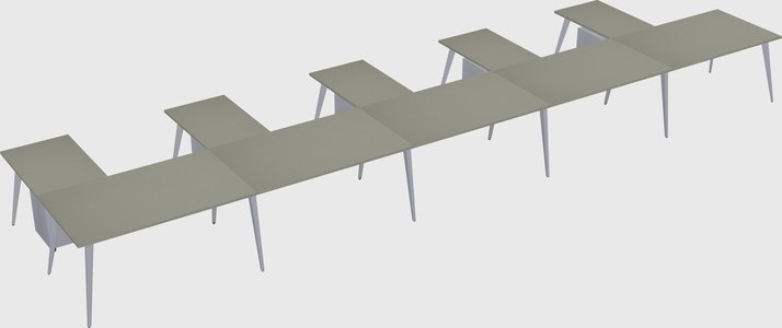 Modern l-shaped office desk