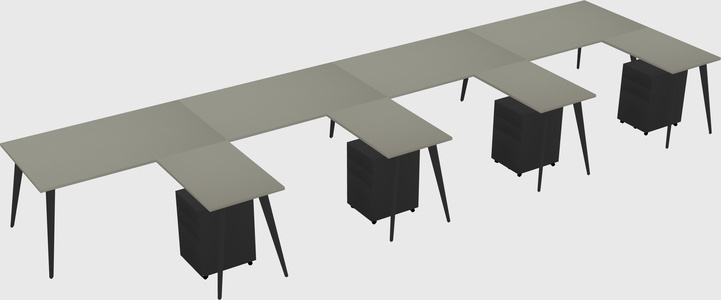 Modern L-shaped Office Desk