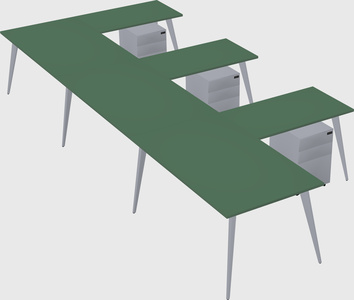 Modern l-shaped office desk