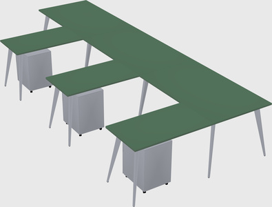 Modern l-shaped office desk