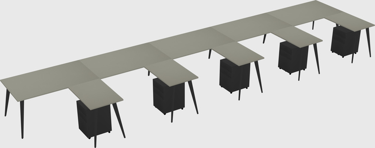 Modern L-shaped Office Desk
