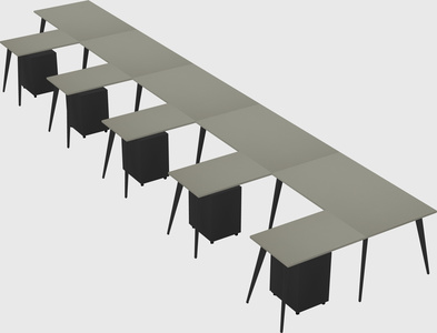 Modern l-shaped office desk
