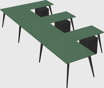 Modern l-shaped office desk