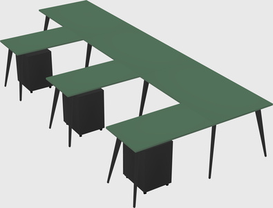 Modern l-shaped office desk