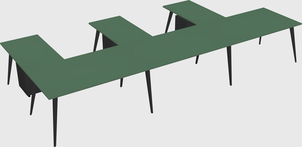 Modern l-shaped office desk