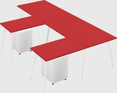 Modern l-shaped office desk