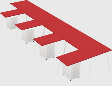 Modern l-shaped office desk