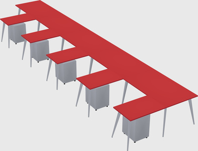 Modern l-shaped office desk