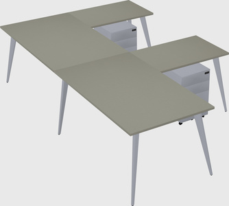 Modern l-shaped office desk