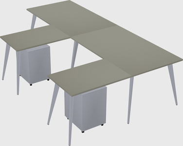 Modern l-shaped office desk