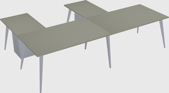 Modern l-shaped office desk