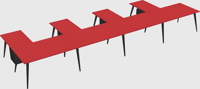 Modern l-shaped office desk