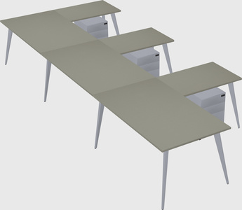 Modern l-shaped office desk
