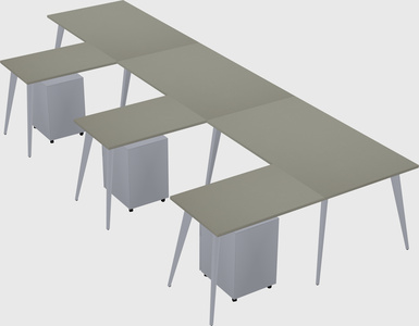 Modern l-shaped office desk