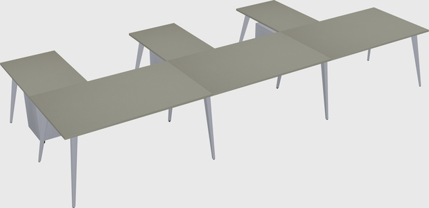 Modern l-shaped office desk