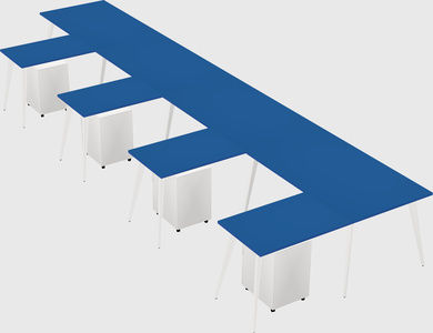 Modern l-shaped office desk