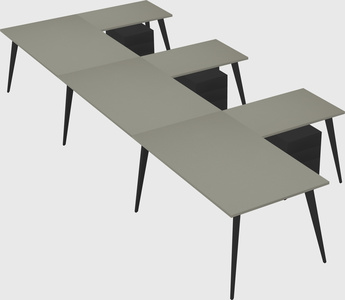 Modern l-shaped office desk