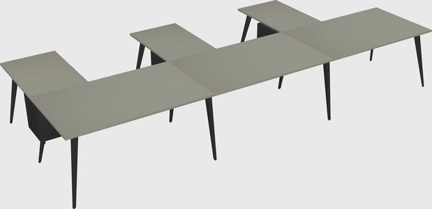 Modern l-shaped office desk