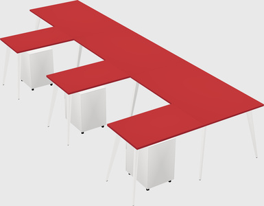 Modern l-shaped office desk