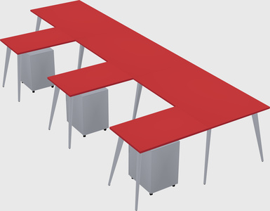 Modern l-shaped office desk