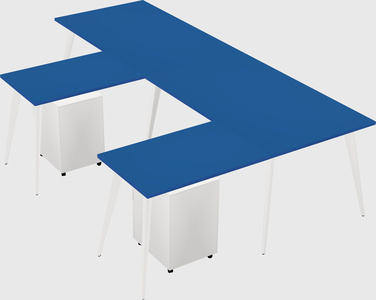 Modern l-shaped office desk