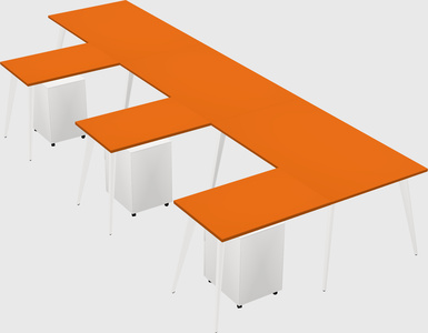 Modern l-shaped office desk
