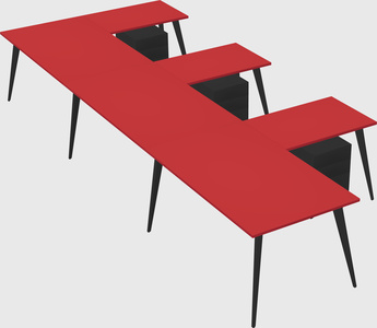 Modern l-shaped office desk