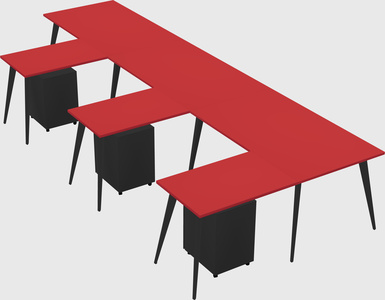 Modern l-shaped office desk