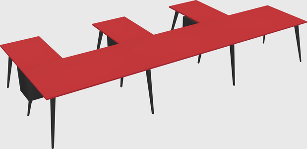 Modern l-shaped office desk