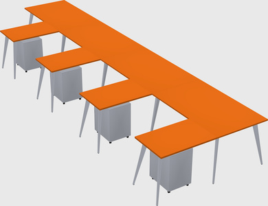 Modern l-shaped office desk