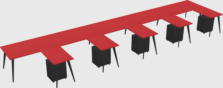 Modern l-shaped office desk
